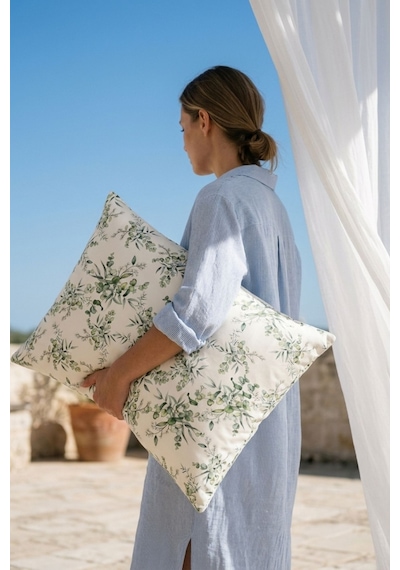 Cotton Collection Ranforce 2'li Yastık Kılıfı Olıve Garden Çok Renkli