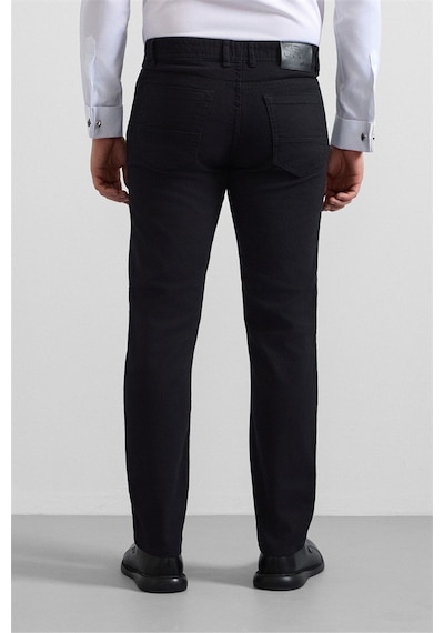 Süvari Siyah Slim Düz Casual Pantolon Pn2020500647-s09 Siyah
