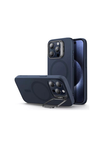 Esr Apple Uyumlu iPhone 15 Pro Max Cloud Soft Halolock Magsafe Kickstand Kılıf Dark Blue Lacivert
