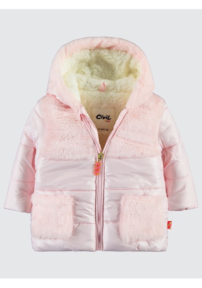 Civil Baby Kız Bebek Kapüşonlu Mont 6-18 Ay Şeker Pembesi Şeker Pembesi Açık Pembe
