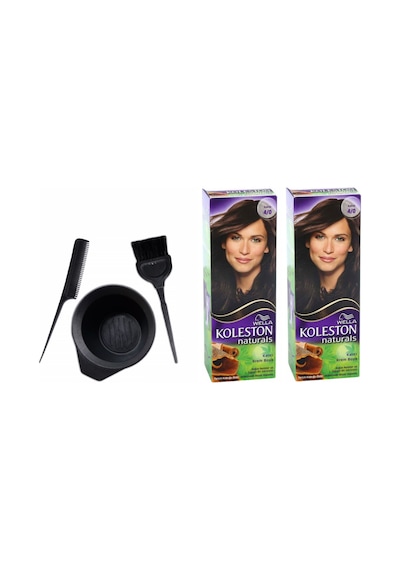 Koleston Natural Saç Boya 4/0 Kahve 2 Adet+Boyama Seti