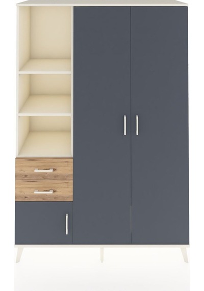 Hyperion Dolap 5 Raflı 2 Çekmeceli Tek Askılı 132x44x195 Aytaşı-antrasit/çam Antrasıt/atlas Çam - Aytası Hyperion Dolap 5 Raflı 2 Çekmeceli Tek Askılı 132x44x195 Aytaşı-antrasit/çam Antrasıt/atlas Çam - Aytası