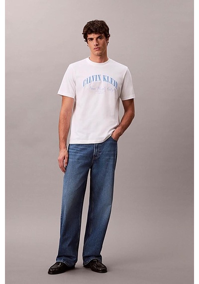Calvin Klein Jeans Erkek Tişört Lv04rf820g Beyaz