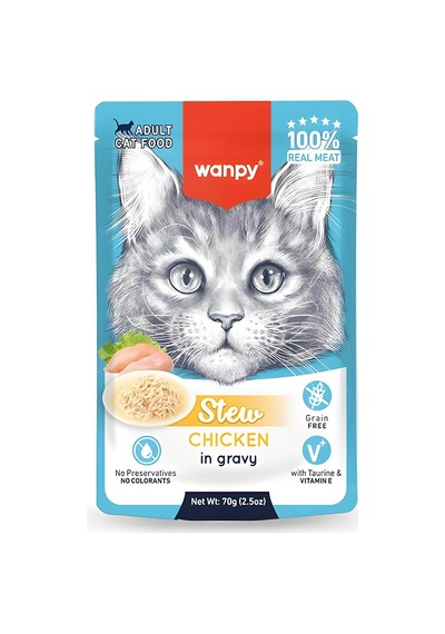 Pouch Tavuklu Yaş Kedi Maması 70gr X 5 Adet