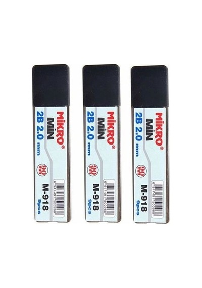 Mikro Kalem Ucu 2.0mm 2b Mikro 2b Kalem Ucu 2mm Siyah 3 Adet