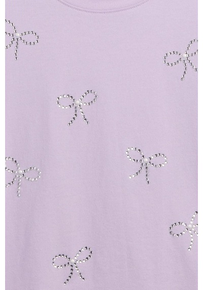 Gap Kız Çocuk Oversized Grafik Baskılı Lila T-shirt-14320
