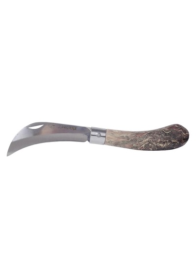 Zargana Aşı Bıçağı Eğri Ağız Ahşap Sap 19cm - Denizli