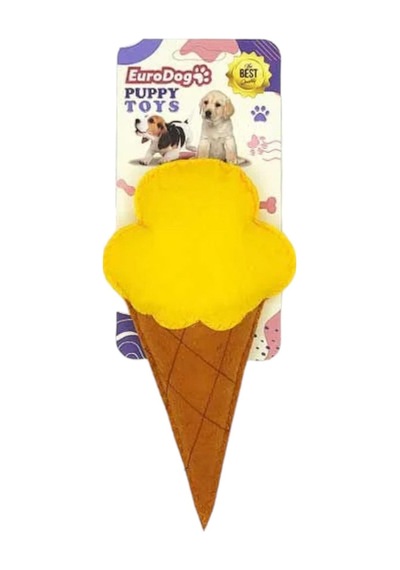 Eurodog Dolgulu Keçe Dondurma Köpek Oyuncağı 19 Cm