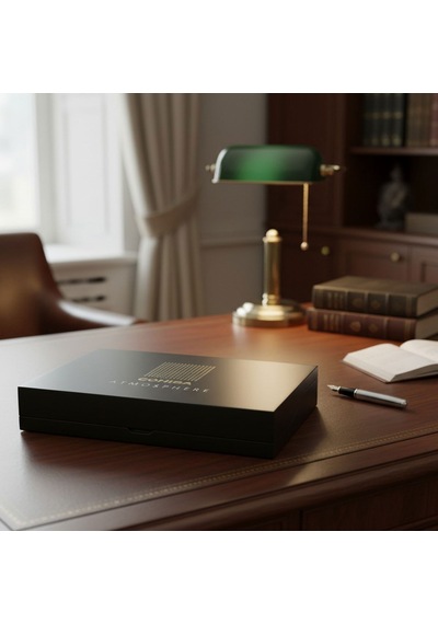 Cohiba Atmosphere Mat Siyah Humidor Puro Kutusu 25's