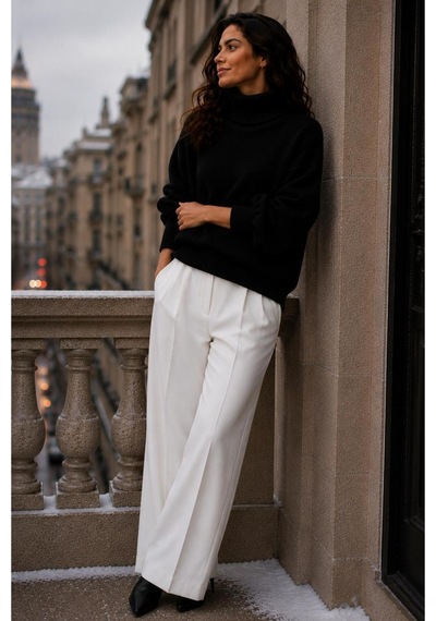 Hira Life Fashion Sfg Life Moda Kadın Balıkçı Yaka Tüylü Şardonlu Oversize Kazak Siyah Siyah Hira Life Fashion Sfg Life Moda Kadın Balıkçı Yaka Tüylü Şardonlu Oversize Kazak Siyah Siyah