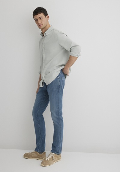 Mavi - Jake Premium Blue Puslu İndigo Mavisi Jean Pantolon 0042287839 Gece Mavisi