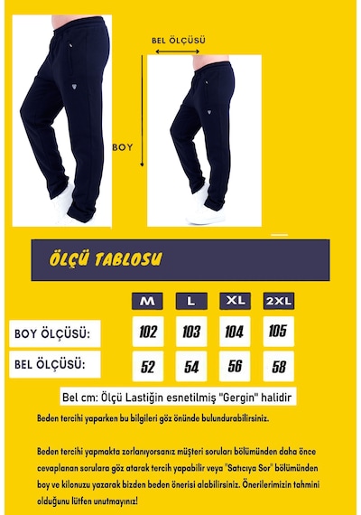 Marco Ferry Erkek İndigo 3 Iplik Kışlık Eşofman Altı Edy201302i İndigo