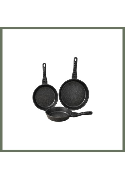 Bezos Redchef 20-24-28cm 3lu Dokum Tava Set Bezos1 Çok Renkli