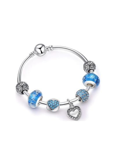 Model Charmlı Bangle Bileklik Açık Mavi Açık Mavi