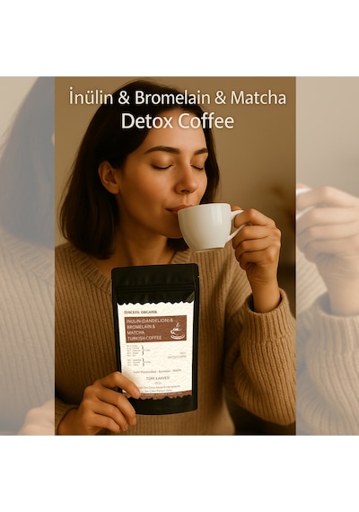 İnülin Bromelain Matcha Coffee 3 Paket Türk Kahvesi 100 Gr. X 3 Adet Karahindiba Form Kahvesi Türk Kahvesi
