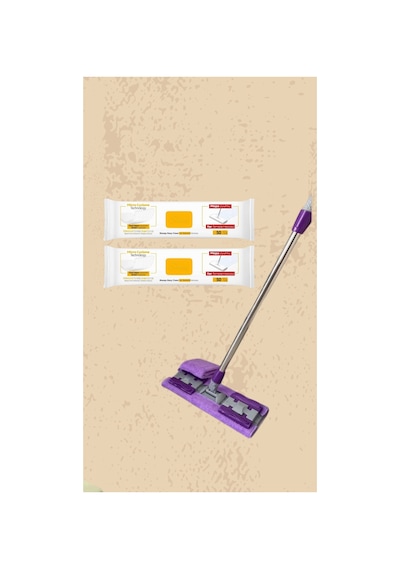 Mop Easy Clean Arap Sanum Katkılı Mopa Uyumlu Yer Temizlik Havlusu 50 Yaprak 2 Paket Mop Seti