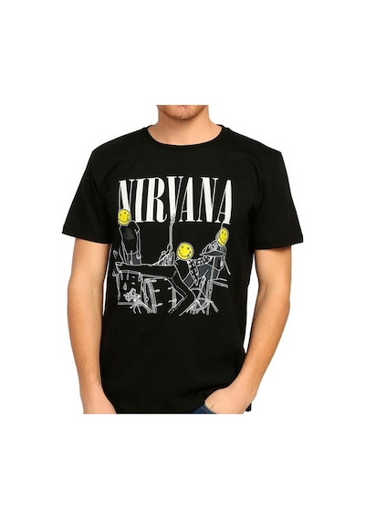 Bant Giyim - Nirvana Kurt Cobain Siyah Erkek T-Shirt Tişört