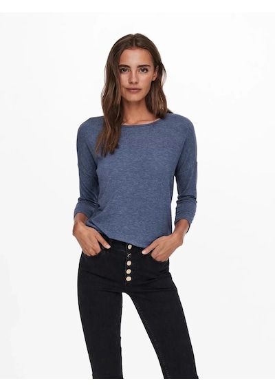 Only 15157920 Genis Yaka Dirsek Kol Kadın Body - Lacivert Lacivert