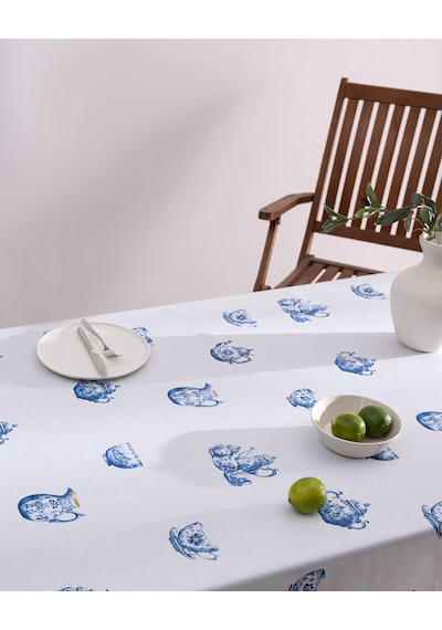 Madame Coco Margoux Masa Örtüsü - Lacivert/beyaz - 140x200 Cm 8684427305546 Çok Renkli