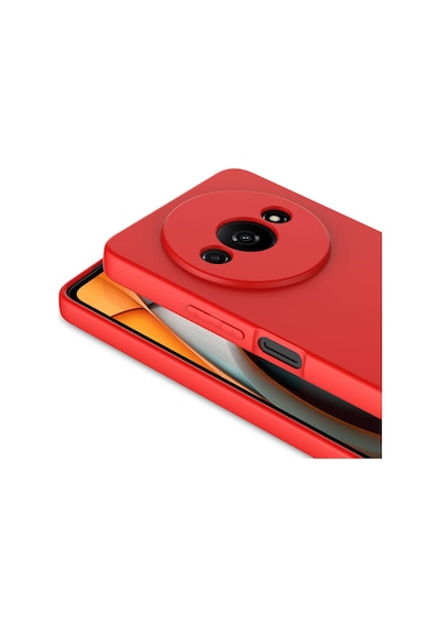 Xiaomi Redmi A3 4g 2024 Kılıf Yumuşak Silikon Kamera Korumalı Lansman Pazarplus Kırmızı