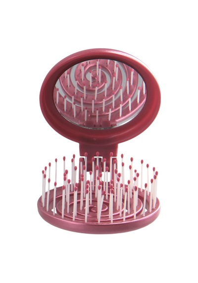 Proco Proco Beauty Makaron Metalik - Üç Boyutlu 3d Esnek Aynalı Çanta Boy Saç Fırçası - Compact Detangler 13404692