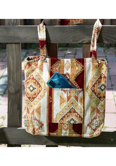 Bk Gift El Yapımı Otantik Türk Kilim Omuz Çantası -3, Günlük, Kitap, Tablet, Plaj Ve Seyahat Çantası Kobitmeyencom35838 Bk Gift