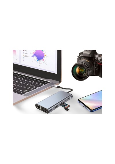 Cosmostech Apple Uyumlu MacBook Pro Air Type-c 11 In 1, 4k Hdmı, Hub, Çevirici