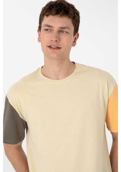 U.S. Polo Assn. Erkek Comfort Fit Bisiklet Yaka Açık Haki Tişört 50306921-VR183