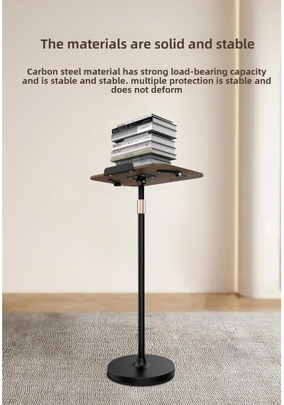 Çok Amaçlı Kitap Okuma Standı 55cm Yükseklik Laptop Tutucu, Nota Sehpası, Projeksiyon Ve Sunum Standı, Katlanabilir Dayanıklı Metal & Ahşap Tasarım - S02