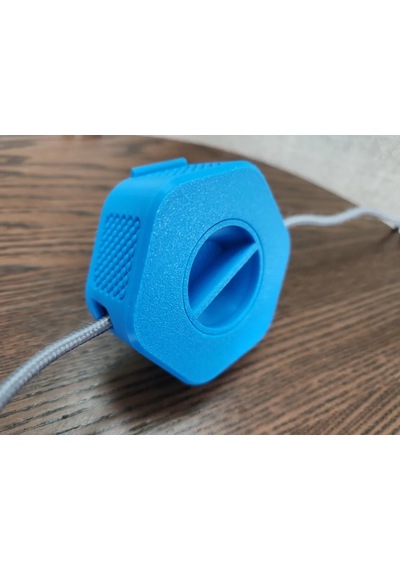 3d Baskı Taşınabilir Kablo Düzenleyici Makara Şarj Ve Usb Kablo Toplayıcı Döner Kablo Sarıcı - Mavi