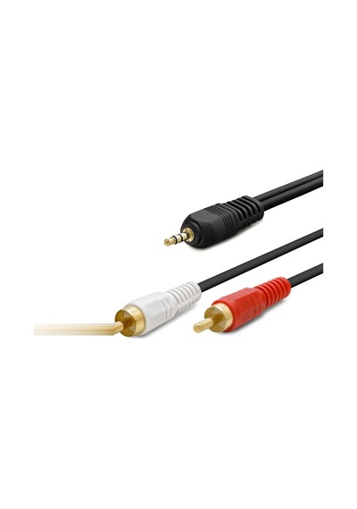 3.5 Mm To 2 Rca Kablo 1.5 M - Siyah Hdx1024