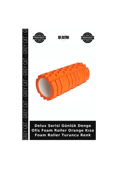 Delux Serisi Günlük Denge Ofis Foam Roller Orange Kısa Foam Roller Turuncu Renk
