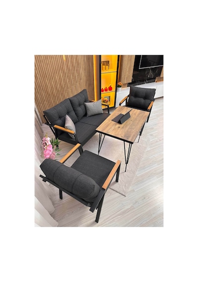 Houseart Balkon ,bahçe , Teras , Cafe ,salon , Metal Kanepe , Metal Kanepe Koltuk ,oturma Takımı 2-1-1 Masalı Takım Antrasit Houseart Balkon ,bahçe , Teras , Cafe ,salon , Metal Kanepe , Metal Kanepe Koltuk ,oturma Takımı 2-1-1 Masalı Takım Antrasit
