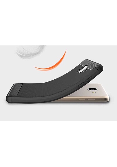 Galaxy J7 Max Kılıf Zore Room Silikon Kapak Siyah