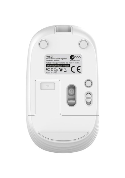 Ws211 Kablosuz 1600dpı 6 Tuşlu Çift Modlu Wifi + Bluetooth Şarj Edilebilir Sessiz Kompakt Optik Mouse Beyaz Genel