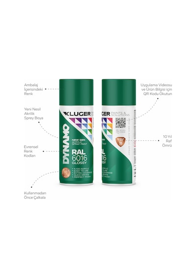 Kluger Yeşil Spey Boya Ral 6016