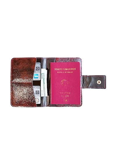 Vip Gift Pasaport Kılıfı Pasaportluk Hakiki Deri Bordo