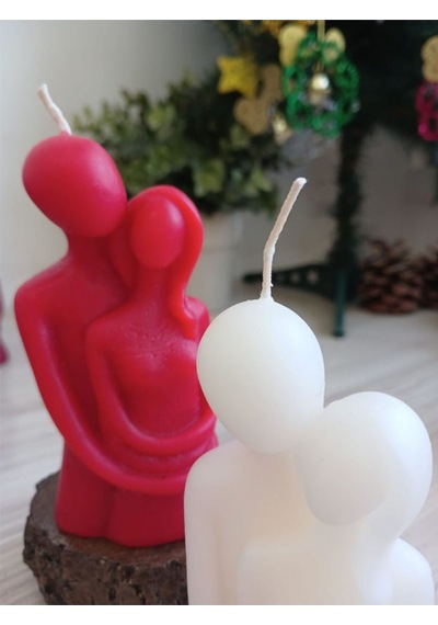 Bernami Mum Pinterest 2'li Sevgililer Günü Sarılan Çift Kokulu Özel Tasarım Mum Diğer