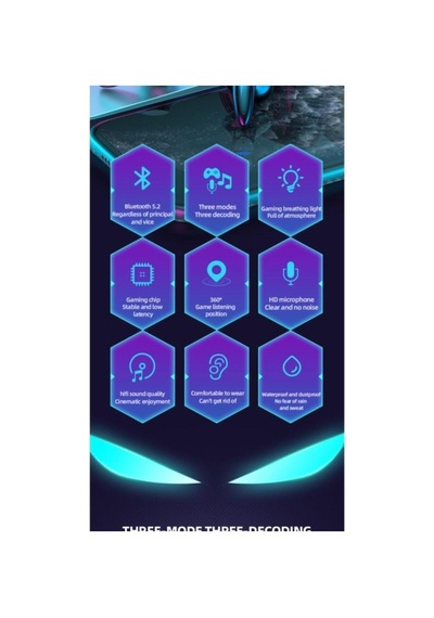 Kablosuz Oyuncu Kulaklığı Rgb Işıklı Çift Mikrofonlu 3 Modlu Bluetooth 5.0 G10