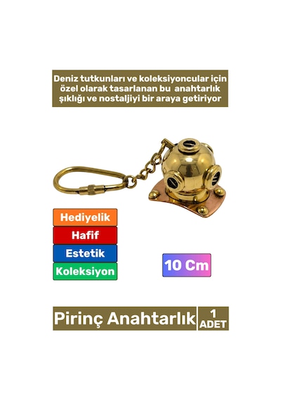 Anahtarlık Pirinç Denizci Temalı Marin Sevgili Babalar Öğretmenler Günü Dekoratif Hediyelik Koleksi 04023050