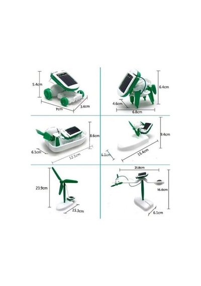 Güneş Enerjili Robot Oluşturma Seti Solar Kit 6 İn 1 +0