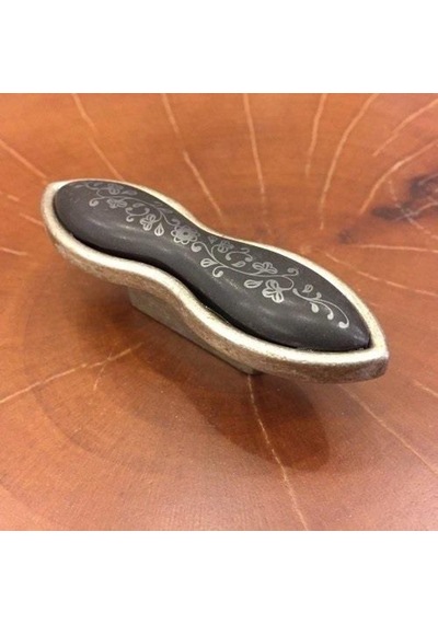 Gürçayhırdavat Gürçay Antik Gümüş Siyah Porselen Çekmece Kapak Kulpu 32Mm (2 Ade