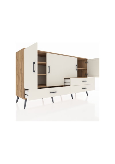 Hyperion Konsol 5 Raflı 3 Çekmeceli 4 Kapaklı 176x44x99 Çam-aytaş Çam-aytaşı