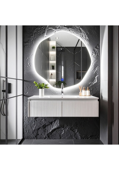 Kael Beyaz Led'li Lavabo & Banyo Aynası Dokunmatik Sensörlü 60 X 60
