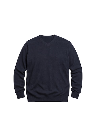 Battalmoda Erkek Büyük Beden Lacivert V Yaka Triko Kazak 3xl-4xl-5xl-6xl