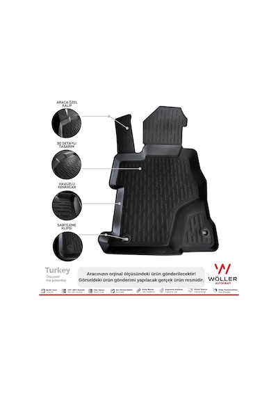 Honda Civic Fd6 Paspas 2006 - 2012 Arası 3D Havuzlu Wöller Paspas