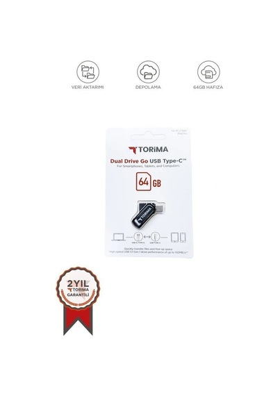 Özel Üretim Cihaz Bilgisayar Okul Usb Flash Bellek Type C Otg Çift Sürücülü 64gb Siyah