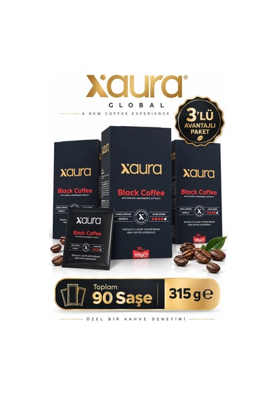 Xaura Global Black Coffee 30 Pcs 105 G 3 Adet Çekirdek