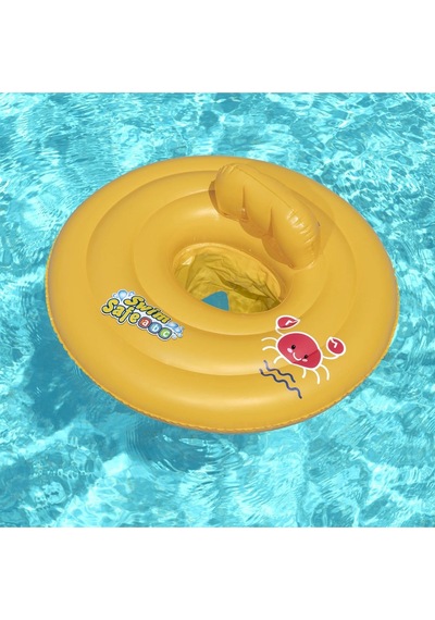 Swim Safe Step A Oturaklı Ayak Geçmeli Bebek Yüzme Simidi - 6 Ay - 18 Ay Beyaz