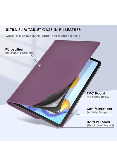 Honor Pad X8a 11 İnç Kılıf 360 Dönebilen Uyku Modlu Standlı Pu Deri Tablet Kapaklı Kılıf Dönerli Kılıf